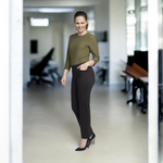 Pinns - Ladies Ponte Jean Style Trouser with Crystal and Velvet Pocket Detail - Black 405T - Wildvine Clothing, Spalding, Lincolnshire