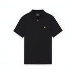 WILDVINE Clothing Co. jet black Lyle & Scott quarter zip polo shirt with signature yellow eagle logo on chest