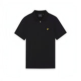 WILDVINE Clothing Co. jet black Lyle & Scott quarter zip polo shirt with signature yellow eagle logo on chest