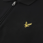 WILDVINE Clothing Co. Lyle & Scott jet black quarter zip polo shirt with signature yellow eagle logo embroidery