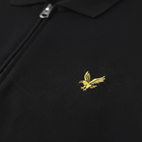 WILDVINE Clothing Co. Lyle & Scott jet black quarter zip polo shirt with signature yellow eagle logo embroidery