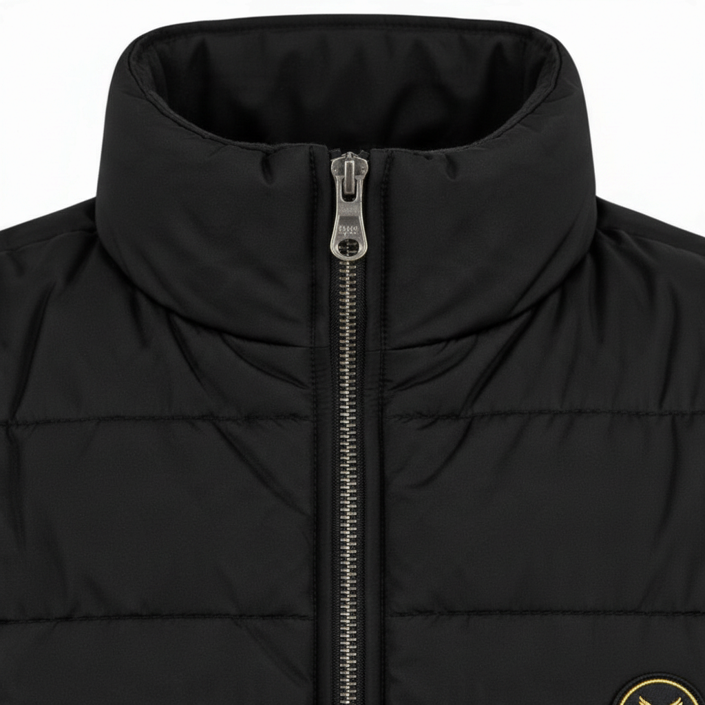 Lyle & Scott - Mens Tartan Lined Gilet - Jet Black - Jk2562V Z865 - Wildvine Clothing, Spalding, Lincolnshire