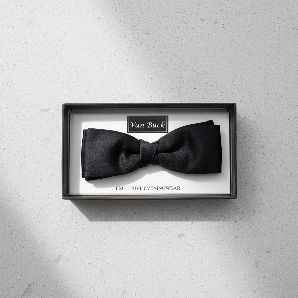 Van Buck - Mens - Black Slim / Narrow Bow Tie - Wildvine Clothing, Spalding, Lincolnshire