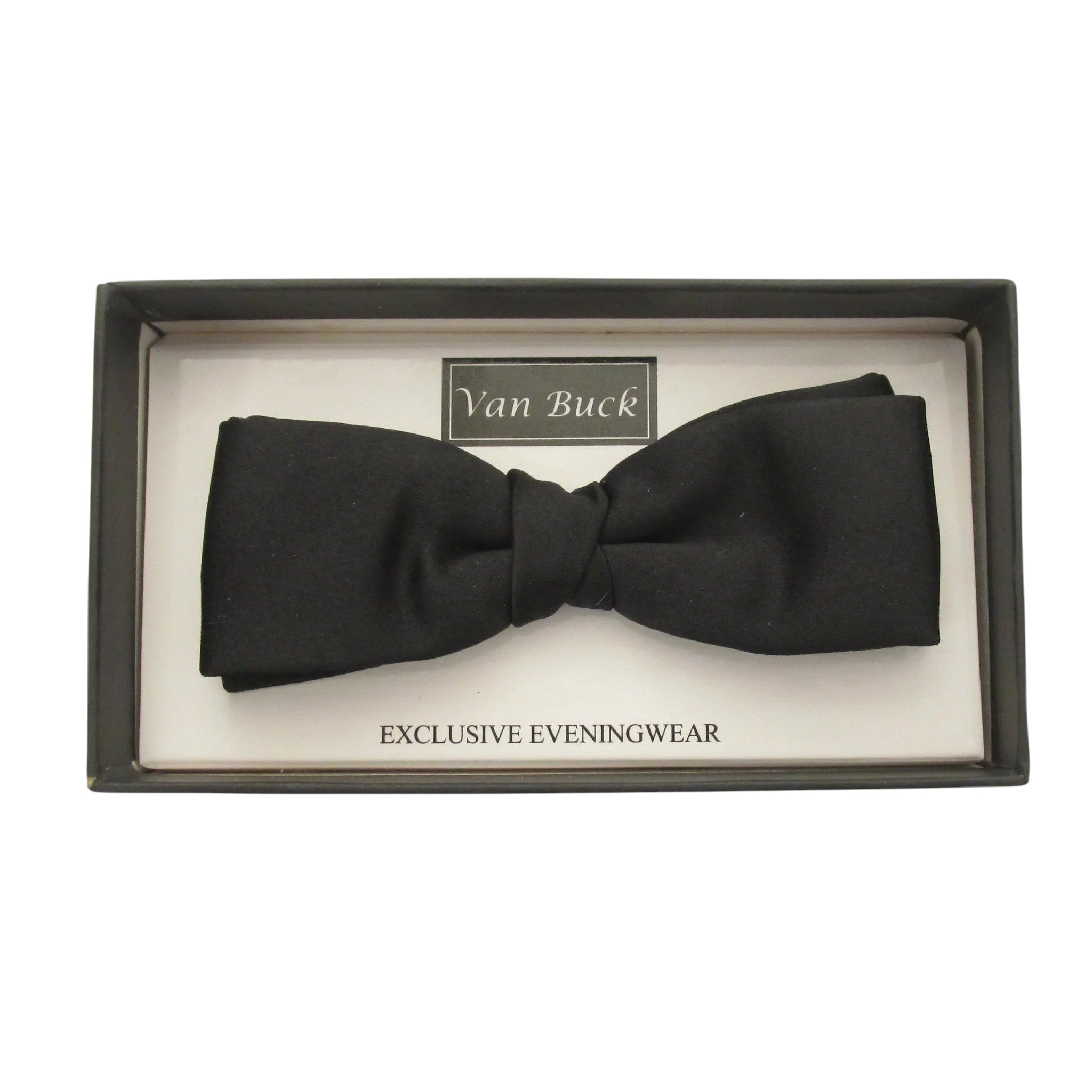Van Buck - Mens - Black Slim / Narrow Bow Tie - Wildvine Clothing, Spalding, Lincolnshire