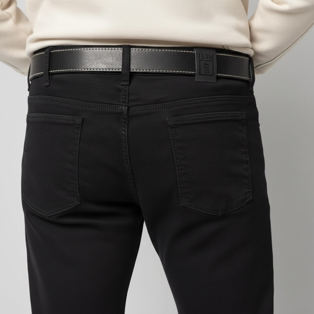 MEYER M5 Jeans - 6209 Regular Fit - Fairtrade Cotton Stretch Denim - Black - Wildvine Clothing, Spalding, Lincolnshire
