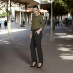 Pinnns - Ladies - Essential 27" Back Elasticated Waist Stretch Trouser - Iris - Black - Wildvine Clothing, Spalding, Lincolnshire