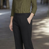 Pinnns - Ladies - Essential 27" Back Elasticated Waist Stretch Trouser - Iris - Black - Wildvine Clothing, Spalding, Lincolnshire