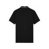 Lyle & Scott - Mens Tartan Collar Polo Shirt - Jet Black - SP2403V Z865 - Wildvine Clothing, Spalding, Lincolnshire