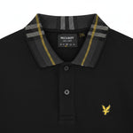 Lyle & Scott - Mens Tartan Collar Polo Shirt - Jet Black - SP2403V Z865 - Wildvine Clothing, Spalding, Lincolnshire