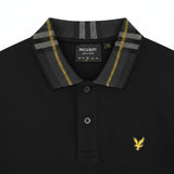 Lyle & Scott - Mens Tartan Collar Polo Shirt - Jet Black - SP2403V Z865 - Wildvine Clothing, Spalding, Lincolnshire