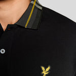 Lyle & Scott - Mens Tartan Collar Polo Shirt - Jet Black - SP2403V Z865 - Wildvine Clothing, Spalding, Lincolnshire