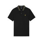 Lyle & Scott - Mens Tartan Collar Polo Shirt - Jet Black - SP2403V Z865 - Wildvine Clothing, Spalding, Lincolnshire