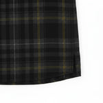 WILDVINE Clothing Co. Lyle & Scott jet black fine tartan corduroy shirt with side hem vent detail