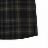 WILDVINE Clothing Co. Lyle & Scott jet black fine tartan corduroy shirt with side hem vent detail