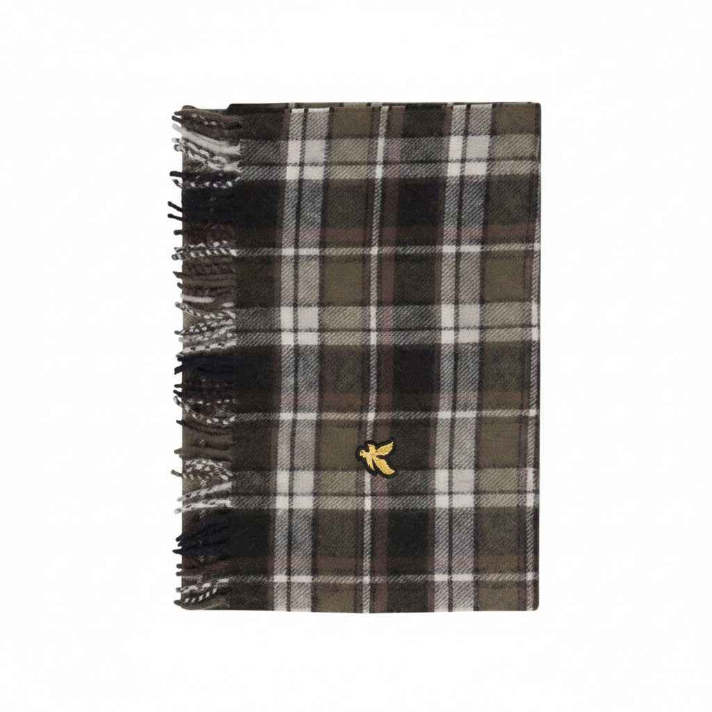 Lyle & Scott - Mens Lambswool Blend Scarf and Beanie Hat Set - Blue Night Y050 - Wildvine Clothing, Spalding, Lincolnshire