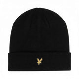 Lyle & Scott - Mens Lambswool Blend Scarf and Beanie Hat Set - Blue Night Y050 - Wildvine Clothing, Spalding, Lincolnshire