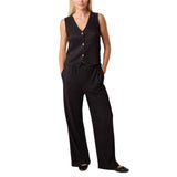 QED London - Ladies - Textured Waistcoat & Trouser Set Black - Wildvine Clothing, Spalding, Lincolnshire