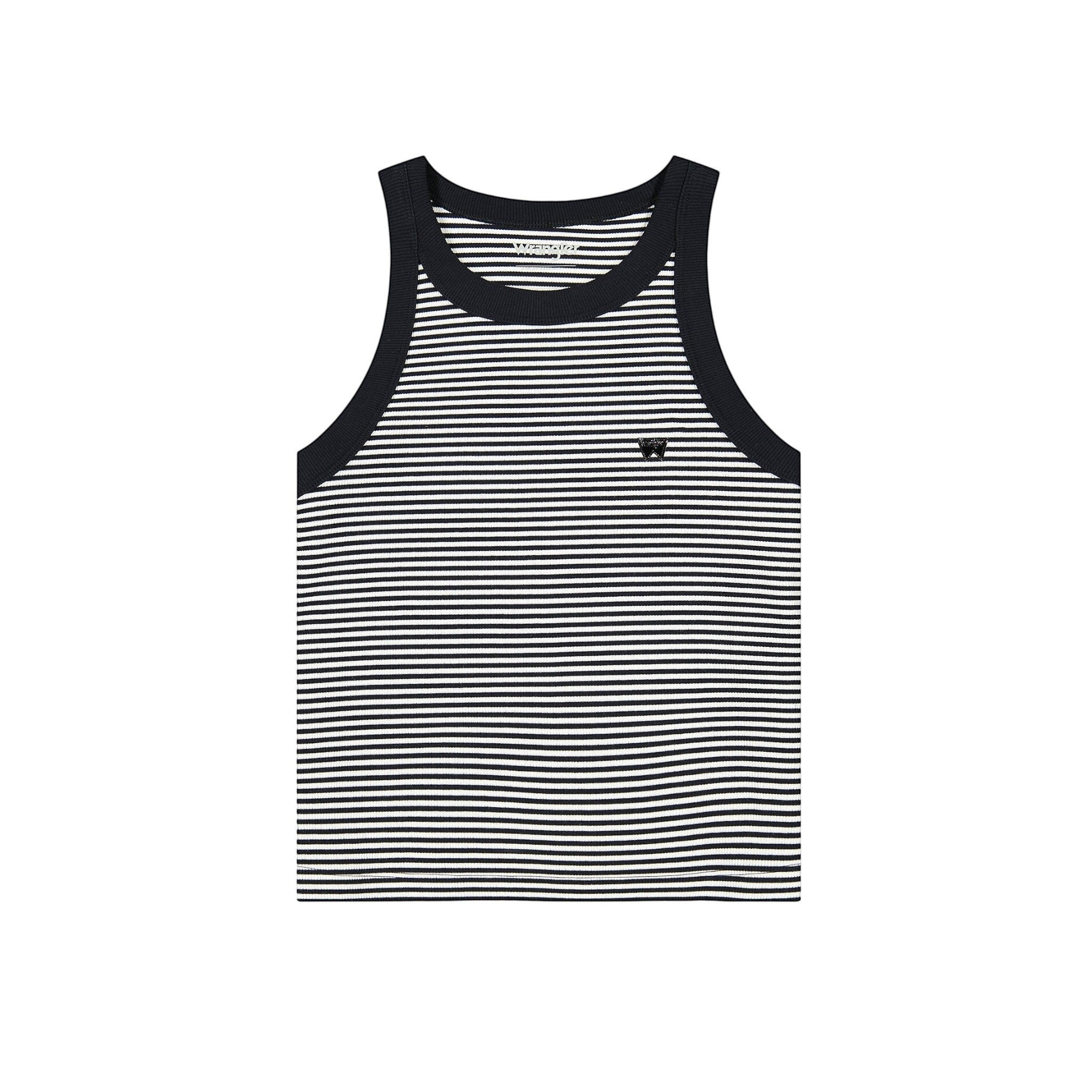 Wrangler Womens Top – Ringer Tank - Black - Wildvine Clothing, Spalding, Lincolnshire