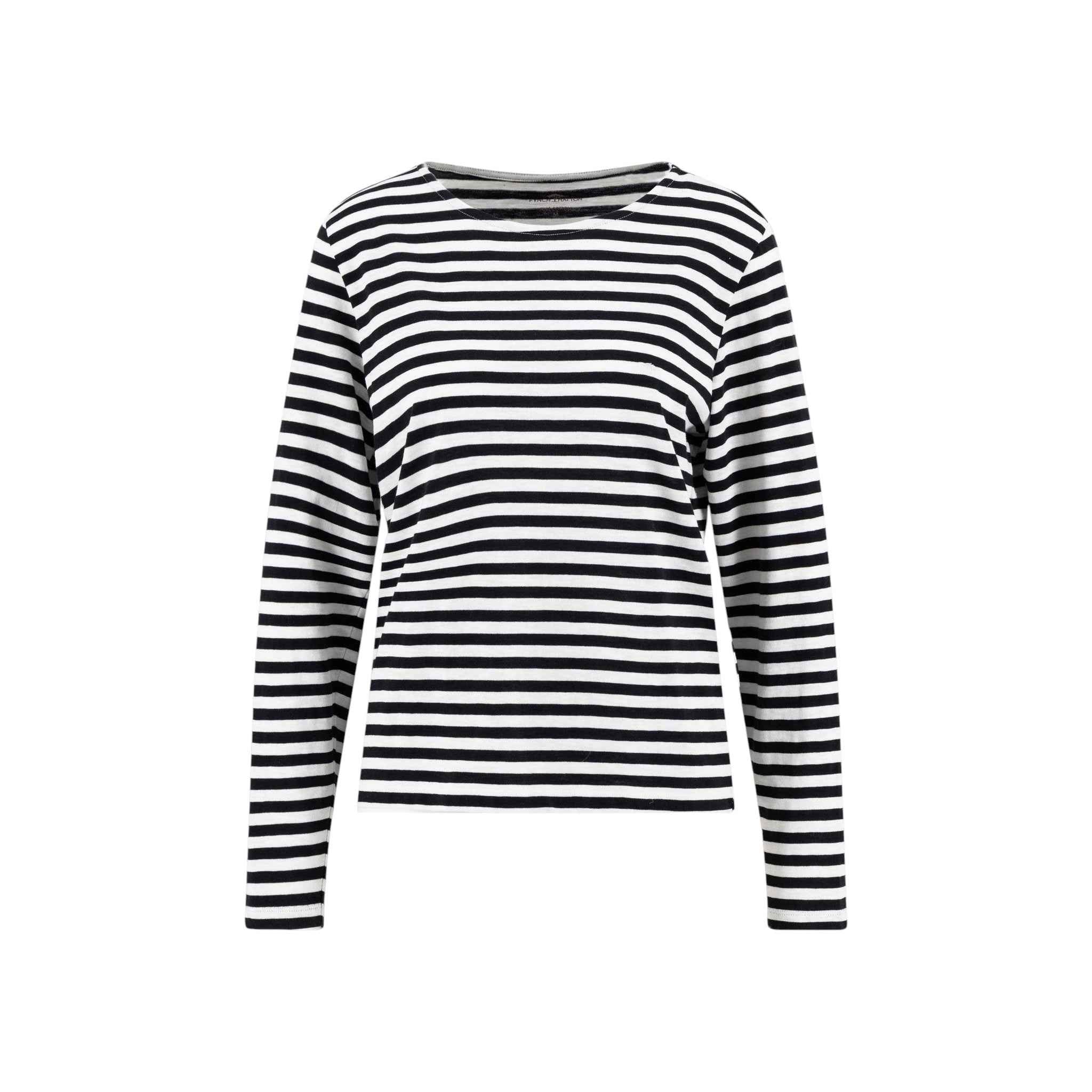 Fynch-Hatton - Ladies Jersey - Long Sleeve Stripe - Milk 122 - Wildvine Clothing, Spalding, Lincolnshire