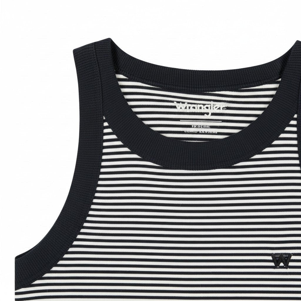 Wrangler Womens Top – Ringer Tank - Black - Wildvine Clothing, Spalding, Lincolnshire