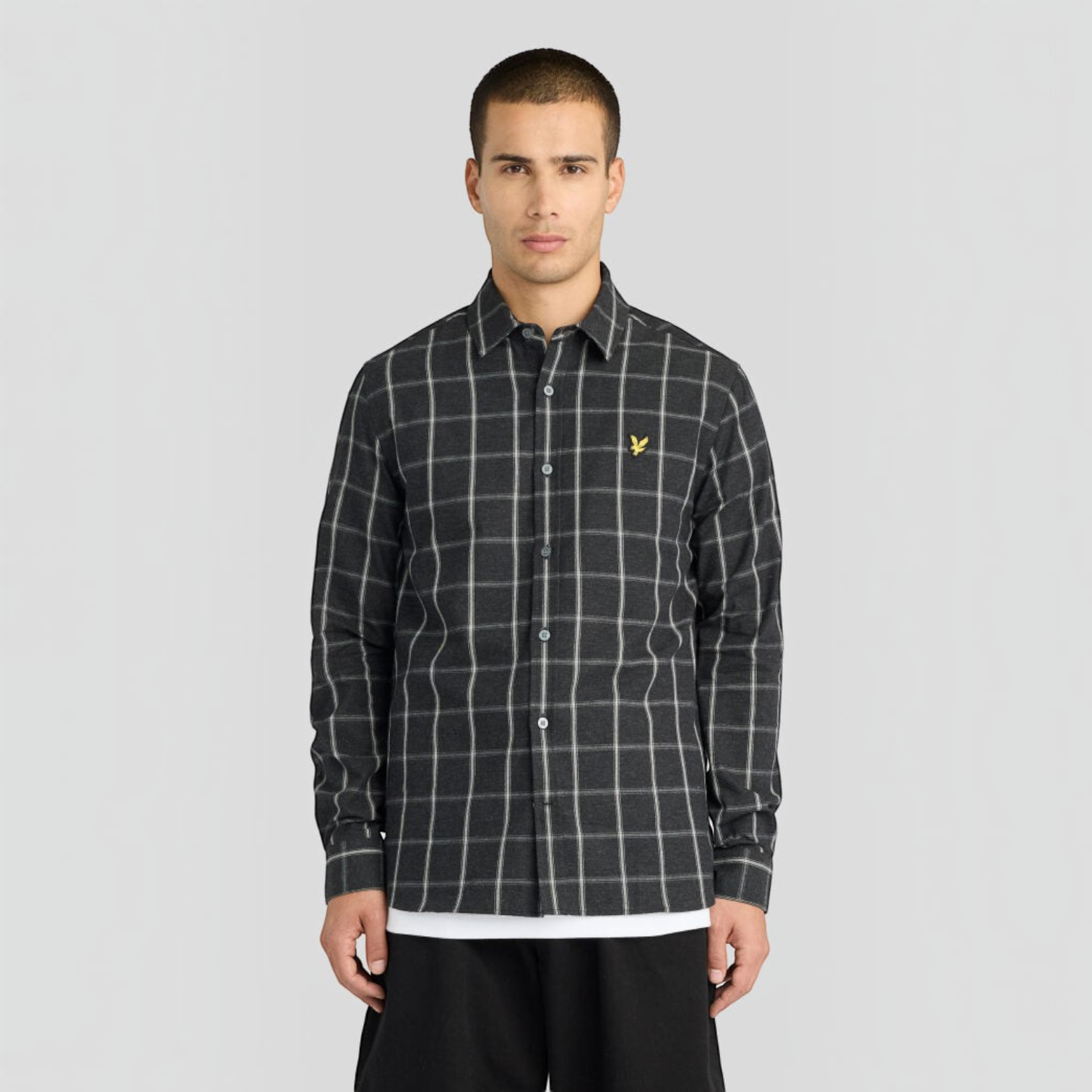 Lyle & Scott - Mens Broad Windowpane Check Shirt - Jet Black - LW2522V Z865 - Wildvine Clothing, Spalding, Lincolnshire