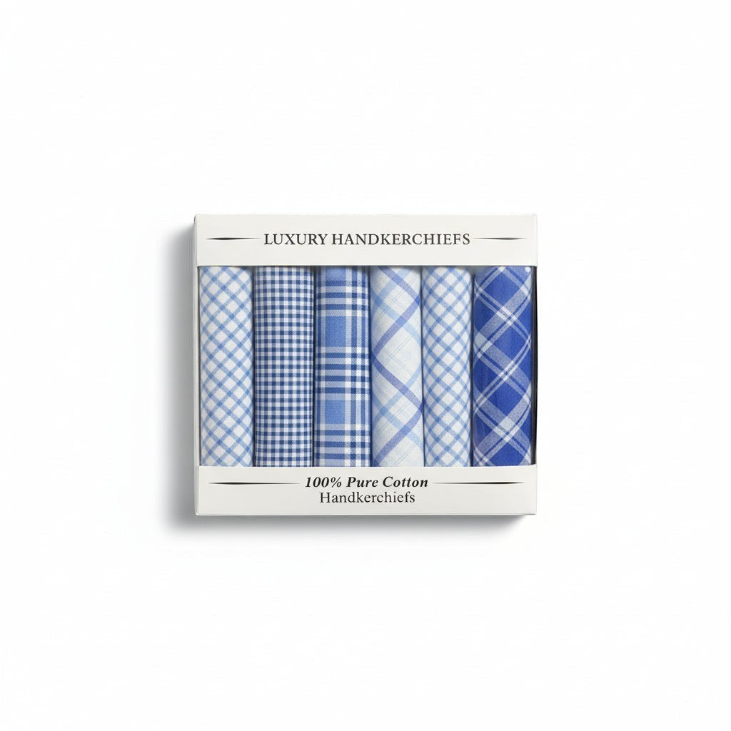 Le Chateau - Mens - Luxury Handkerciefs - Checks One size - Wildvine Clothing, Spalding, Lincolnshire