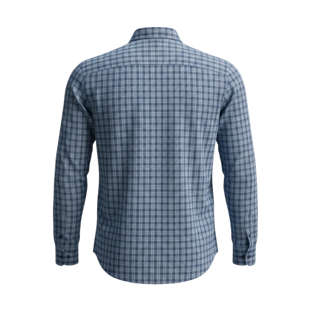 DG's Drifter Mens - Ivano Regular Long Sleeve Casual Shirt - Blue Check - Wildvine Clothing, Spalding, Lincolnshire