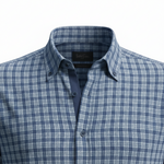 DG's Drifter Mens - Ivano Regular Long Sleeve Casual Shirt - Blue Check - Wildvine Clothing, Spalding, Lincolnshire