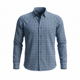 DG's Drifter Mens - Ivano Regular Long Sleeve Casual Shirt - Blue Check - Wildvine Clothing, Spalding, Lincolnshire