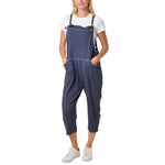 Moda - Ladies - Bow Detail Stone Wash Cotton Dungaree - Denim - Wildvine Clothing, Spalding, Lincolnshire