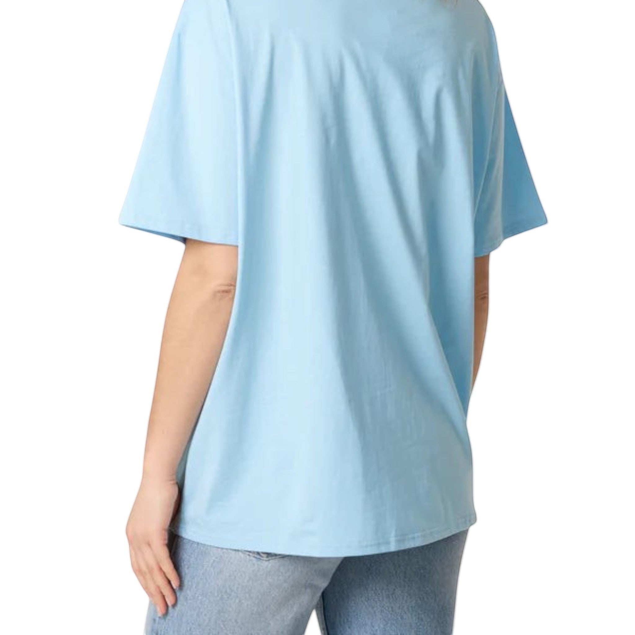Wild Flower - Ladies - Floral Embellished T-Shirt - Blue - Wildvine Clothing, Spalding, Lincolnshire