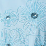 Wild Flower - Ladies - Floral Embellished T-Shirt - Blue - Wildvine Clothing, Spalding, Lincolnshire