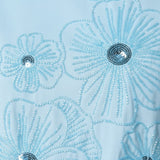 Wild Flower - Ladies - Floral Embellished T-Shirt - Blue - Wildvine Clothing, Spalding, Lincolnshire