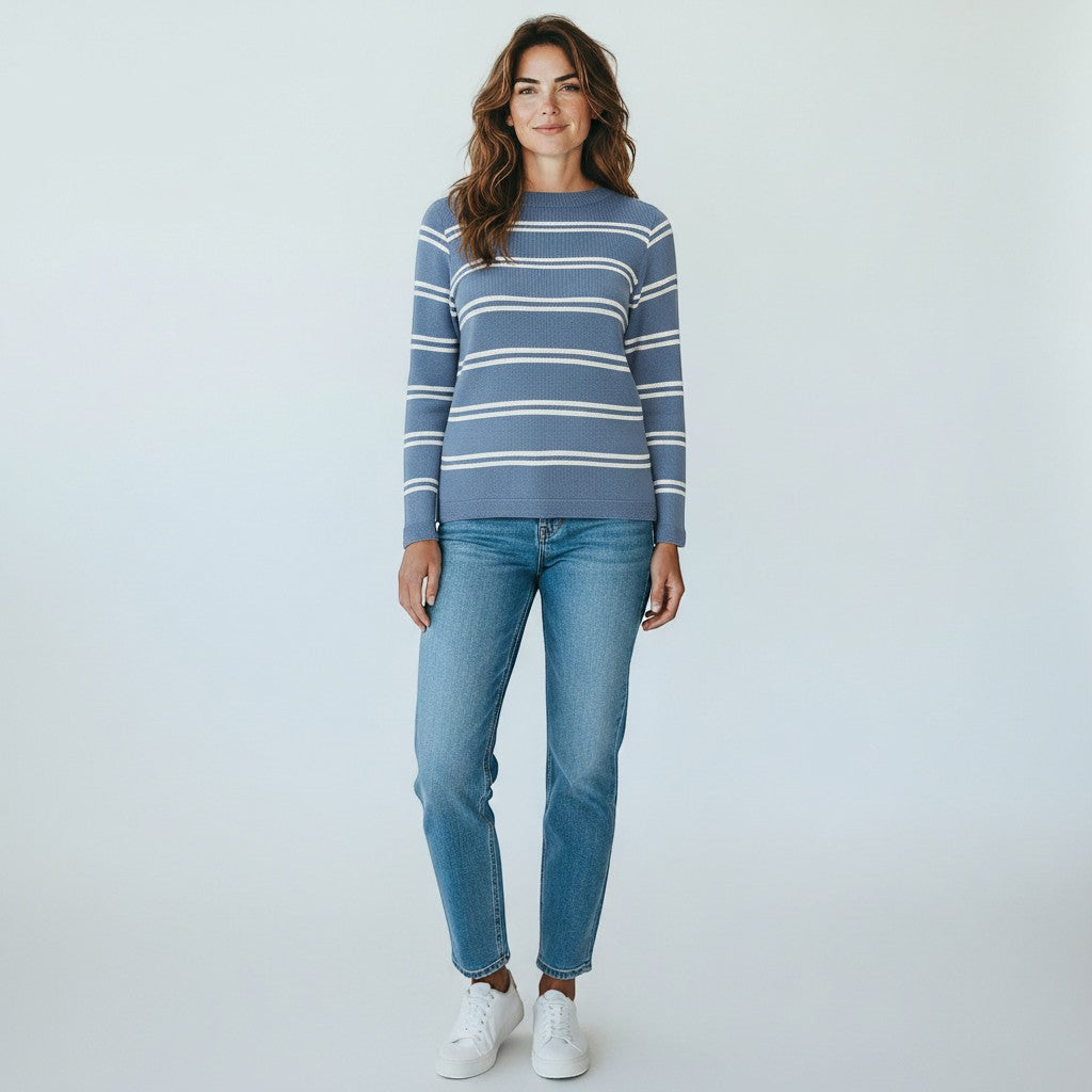 Jane Austin - Ladies Stella Top - Blue - Wildvine Clothing, Spalding, Lincolnshire