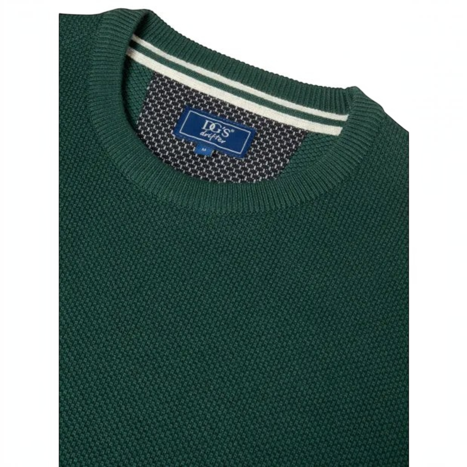 DG's Drifter Mens - Crew Neck Sweater - Bottle Green - 563 55620 38 - Wildvine Clothing, Spalding, Lincolnshire
