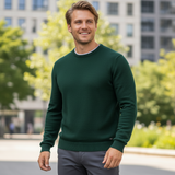 DG's Drifter Mens - Crew Neck Sweater - Bottle Green - 563 55620 38 - Wildvine Clothing, Spalding, Lincolnshire