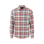 Fynch-Hatton - Mens Flannel Check Shirt - Brick - 16106310 346 - Wildvine Clothing, Spalding, Lincolnshire
