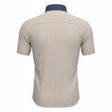 Gurteen - Mens - Seville - Modern Fit / Short Sleeved - Brick Stripe 544 - Wildvine Clothing, Spalding, Lincolnshire