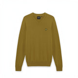 WILDVINE Clothing Co. bronze V-neck jumper in cotton-merino blend with signature eagle logo on chest.
