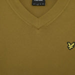 WILDVINE Clothing Co. bronze Lyle & Scott cotton merino wool V-neck jumper with signature eagle logo embroidery