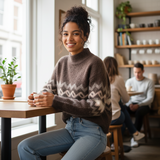 Fynch-Hatton - Ladies - Alpaca / Wool Pullover Norway Yearn - Brown - 26097470 896 - Wildvine Clothing, Spalding, Lincolnshire