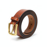 Dents - Mens Belt - Smooth Leather Belt - Brown Buffalo Leather - Wildvine Clothing, Spalding, Lincolnshire