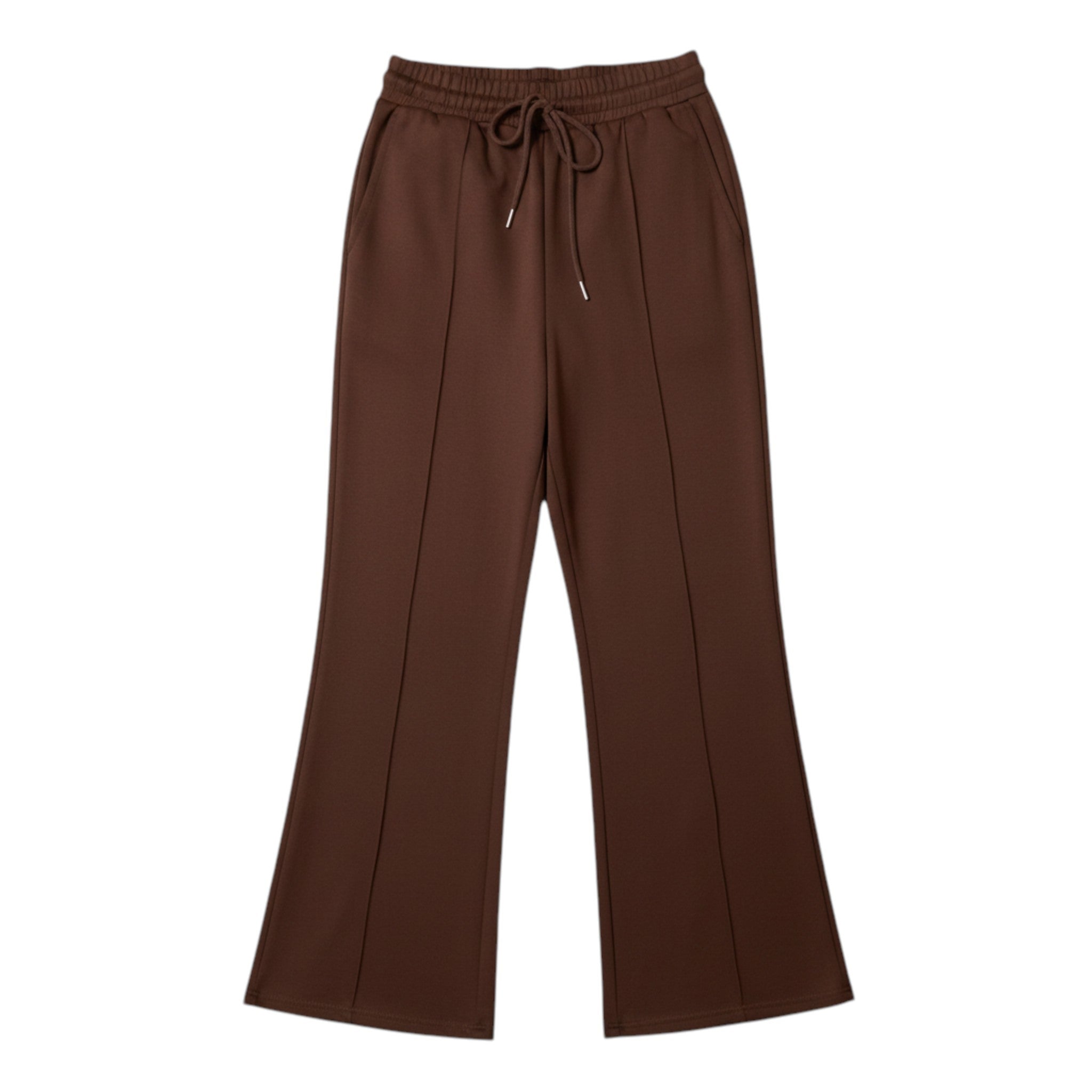 QED London - Ladies - Pintuck Wide Leg Trouser S M Mocha - Wildvine Clothing, Spalding, Lincolnshire
