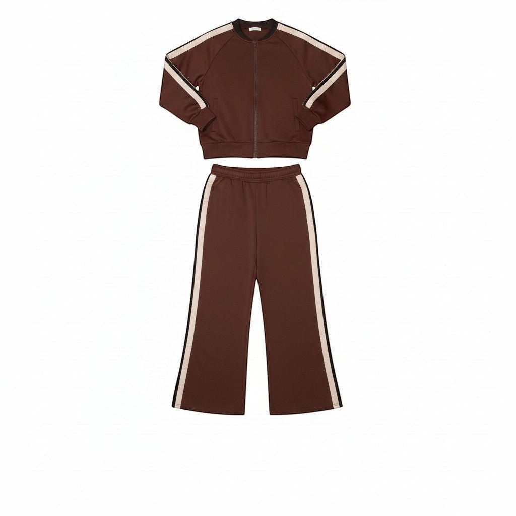 QED London - Ladies - Stripe Bomber Jacket & Matching Trouser Set - Wildvine Clothing, Spalding, Lincolnshire