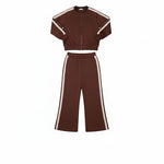 QED London - Ladies - Stripe Bomber Jacket & Matching Trouser Set - Wildvine Clothing, Spalding, Lincolnshire