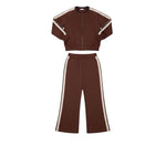 QED London - Ladies - Stripe Bomber Jacket & Matching Trouser Set M - Wildvine Clothing, Spalding, Lincolnshire