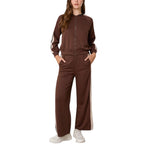 QED London - Ladies - Stripe Bomber Jacket & Matching Trouser Set S - Wildvine Clothing, Spalding, Lincolnshire