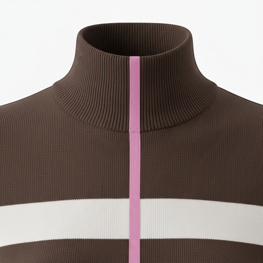 Alice Collins - Karlie Stripe Pullover - Chocolate Chip/W.White - 037A003 - Wildvine Clothing, Spalding, Lincolnshire