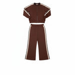 QED London - Ladies - Stripe Bomber Jacket & Matching Trouser Set - Wildvine Clothing, Spalding, Lincolnshire