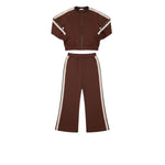 QED London - Ladies - Stripe Bomber Jacket & Matching Trouser Set M - Wildvine Clothing, Spalding, Lincolnshire